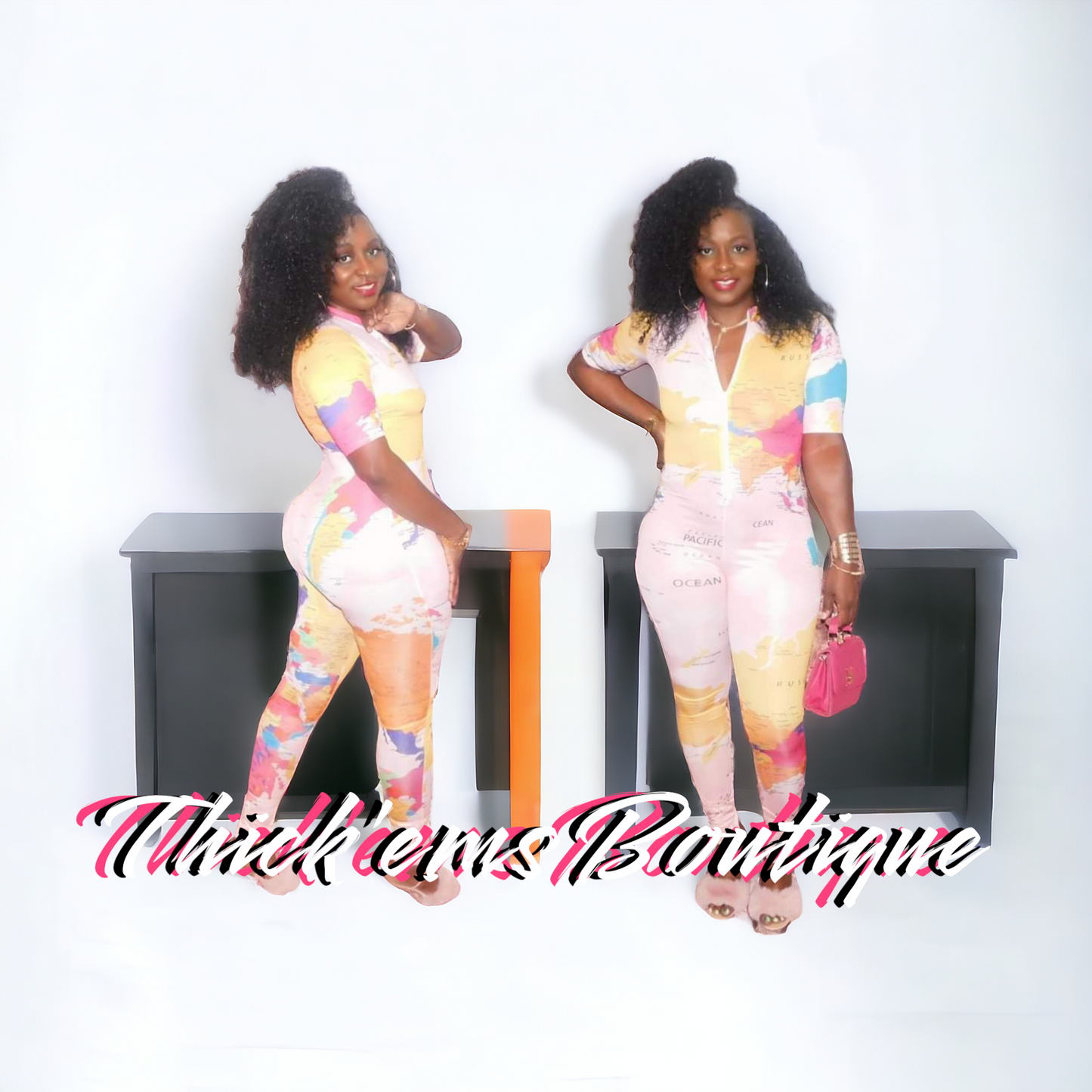 Map Quest Pink Bodysuit