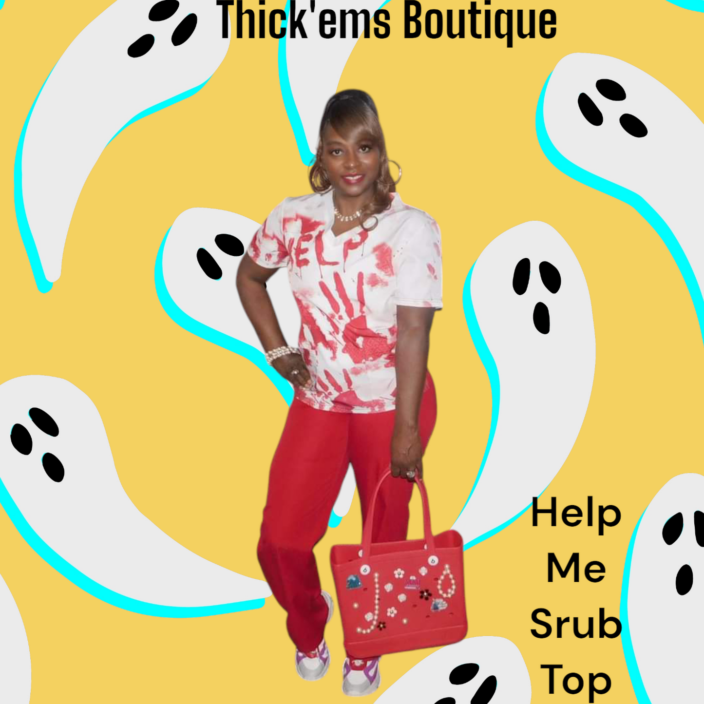 Help Me Scrub Top
