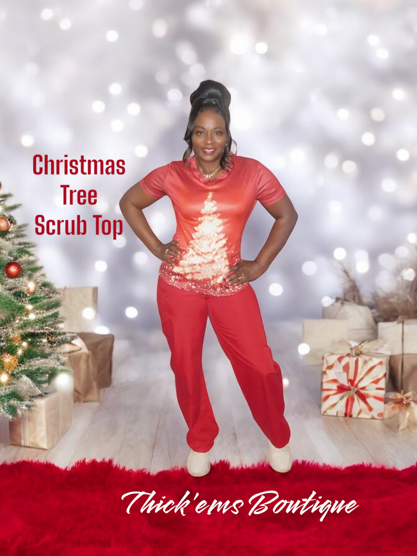 Christmas Tree Scrub Tops
