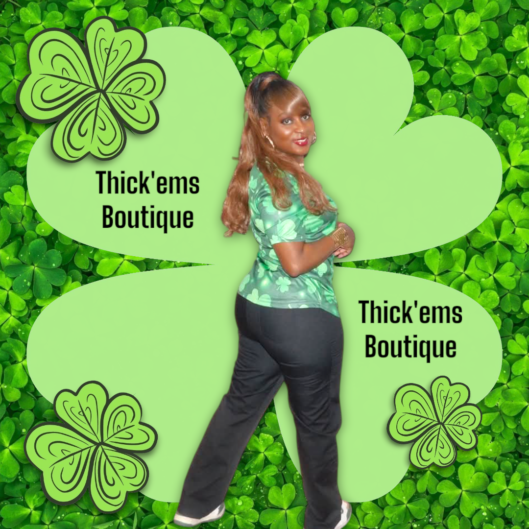 Lit Clover Scrub Top