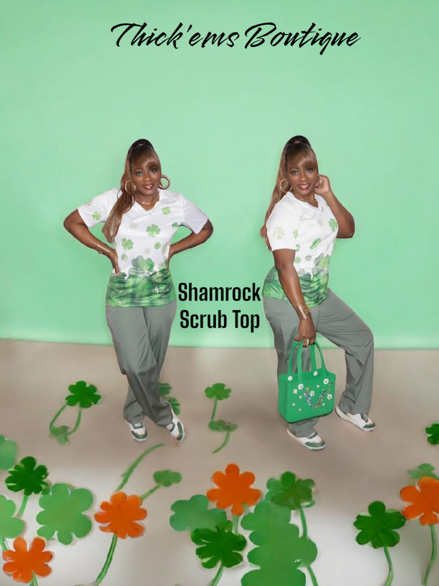Clover Scrub Top