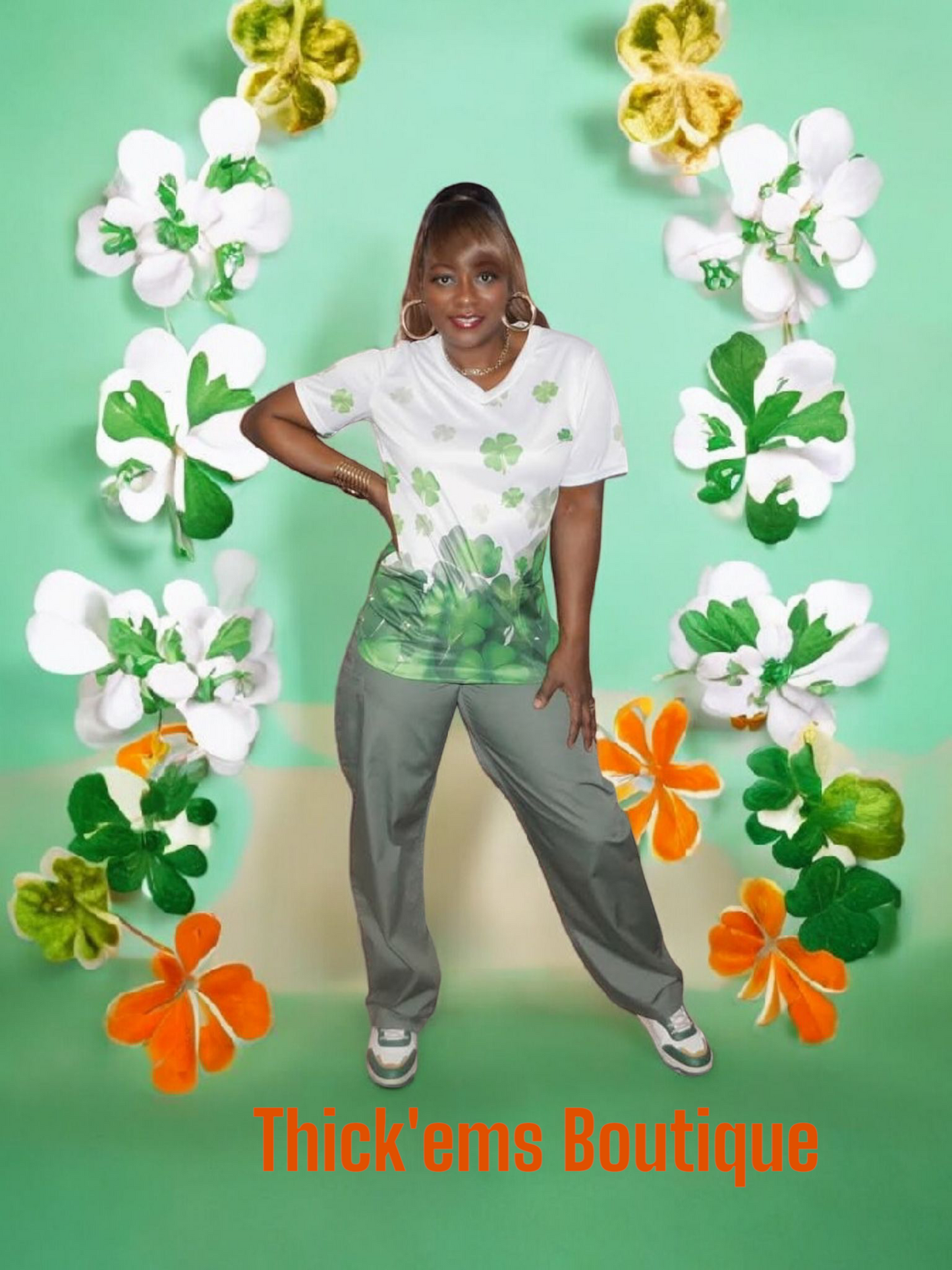 Clover Scrub Top
