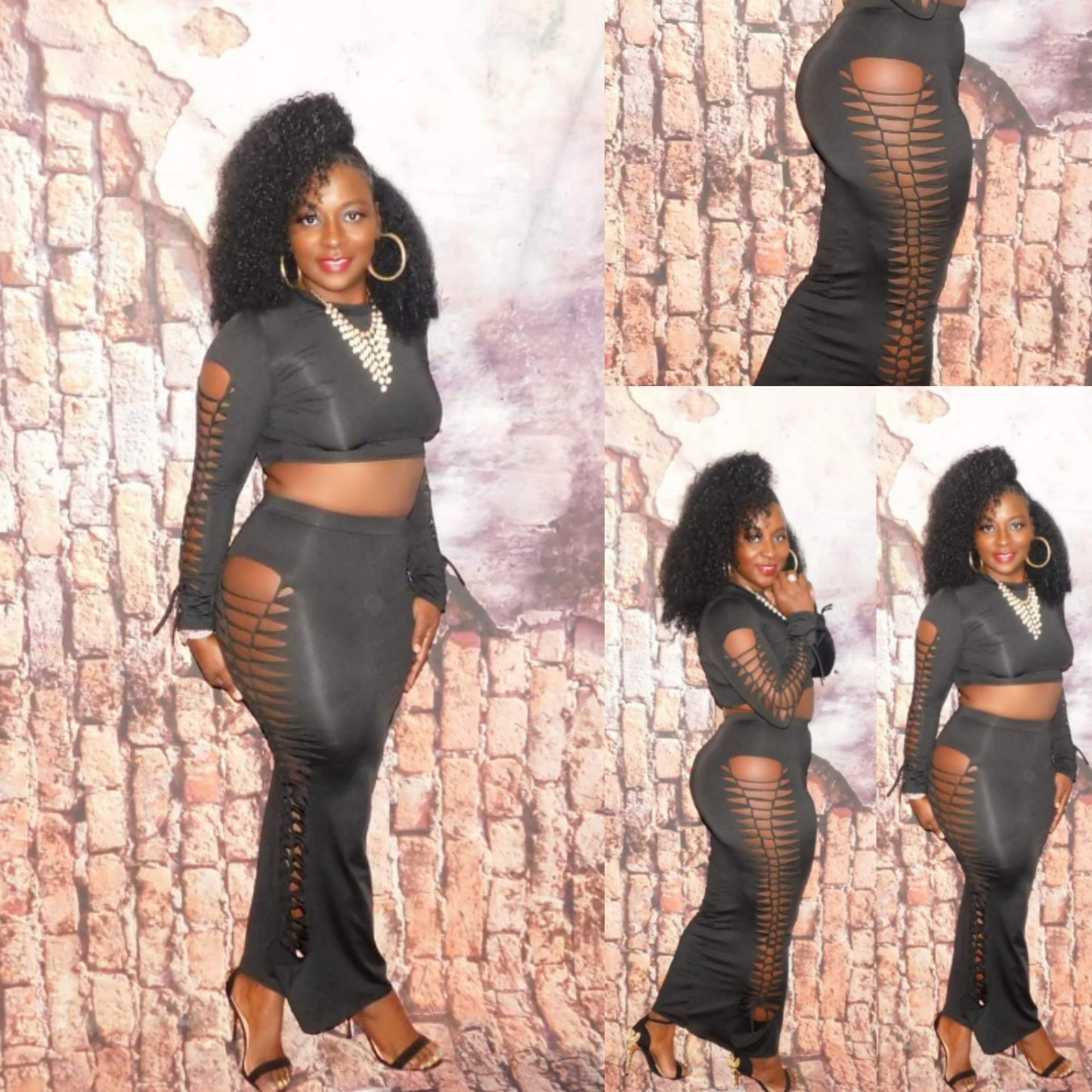 Onyx Splice SkirtSet Sold Out