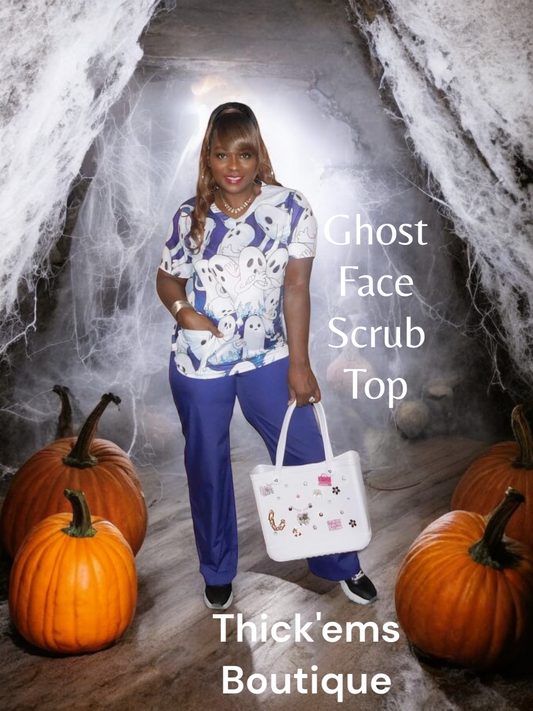 Ghost Face Scrub Top