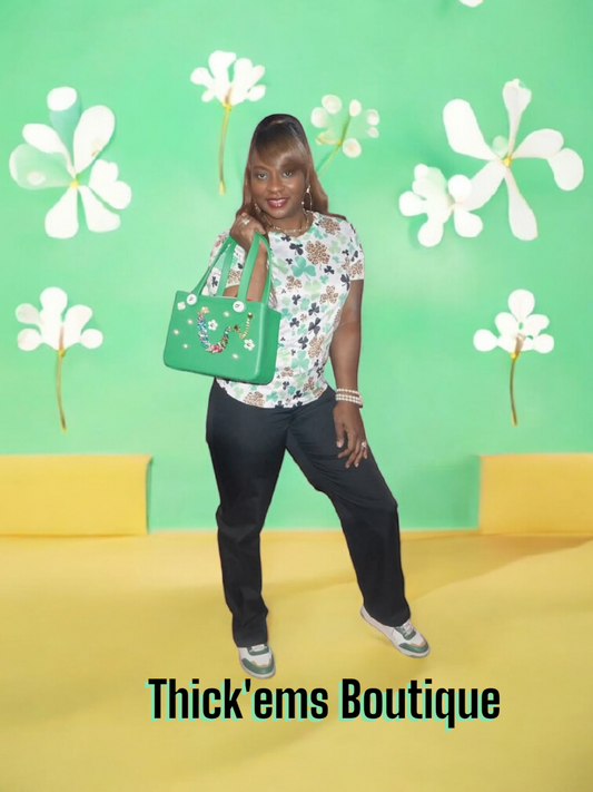 Leapord Clover Scrub Top