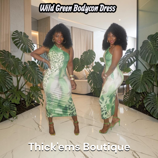 Wild Green Bodycon Dress
