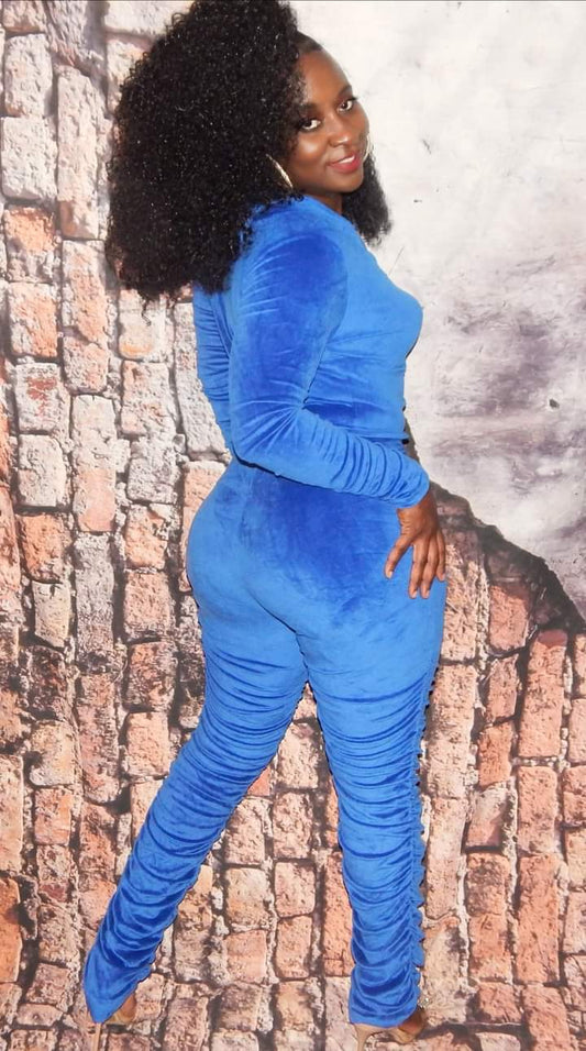 Blue Velvet Stack Tracksuit Sold Out